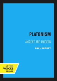 cover of the book Platonism: Ancient and Modern