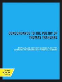 cover of the book A Concordance to the Party of Thomas Traherne