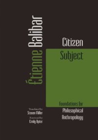 cover of the book Citizen Subject: Foundations for Philosophical Anthropology