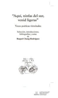 cover of the book Aquí, ninfas del sur, venid ligeras: Voces poéticas virreinales