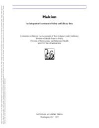 cover of the book Halcion: An Independent Assessment of Safety and Efficacy Data