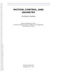 cover of the book Motion, Control, and Geometry: Proceedings of a Symposium