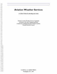 cover of the book Aviation Weather Services: A Call for Federal Leadership and Action