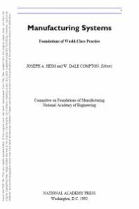 cover of the book Manufacturing Systems: Foundations of World-Class Practice