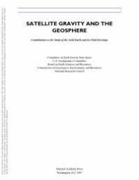 cover of the book Satellite Gravity and the Geosphere: Contributions to the Study of the Solid Earth and Its Fluid Envelopes