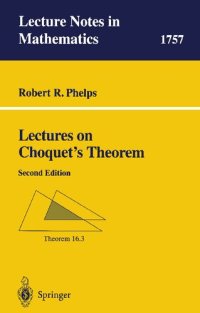 cover of the book Lectures on Choquet's Theorem