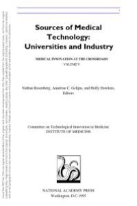 cover of the book Sources of Medical Technology: Universities and Industry