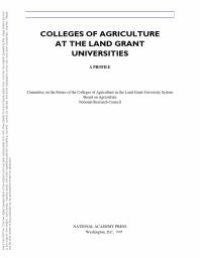 cover of the book Colleges of Agriculture at the Land Grant Universities: A Profile