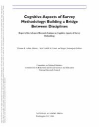 cover of the book Cognitive Aspects of Survey Methodology: Building a Bridge Between Disciplines