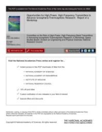 cover of the book Opportunities for High-Power, High-Frequency Transmitters to Advance Ionospheric/Thermospheric Research: Report of a Workshop