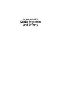 cover of the book The SAGE Handbook of Media Processes and Effects