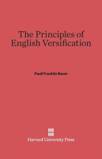 cover of the book The Principles of English Versification