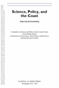 cover of the book Science, Policy, and the Coast: Improving Decisionmaking