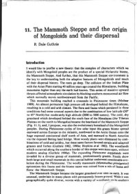 cover of the book The Mammoth Steppe and the origin of Mongoloids and their dispersal (Prehistoric Mongoloid dispersals)