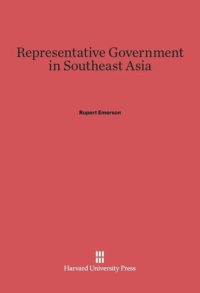 cover of the book Representative Government in Southeast Asia