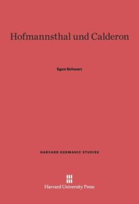 cover of the book Hofmannsthal and Calderon