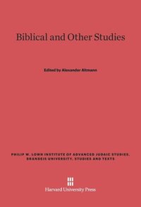 cover of the book Biblical and Other Studies