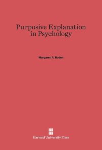 cover of the book Purposive Explanation in Psychology