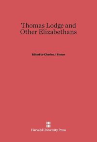 cover of the book Thomas Lodge and Other Elizabethans