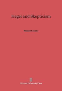 cover of the book Hegel and Skepticism