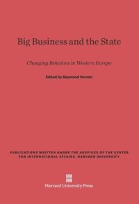 cover of the book Big Business and the State: Changing Relations in Western Europe