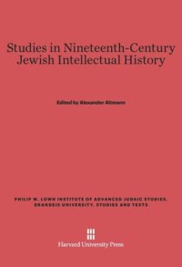 cover of the book Studies in Nineteenth-Century Jewish Intellectual History