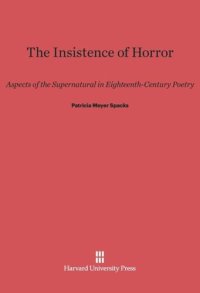 cover of the book The Insistence of Horror: Aspects of the Supernatural in Eighteenth-Century Poetry