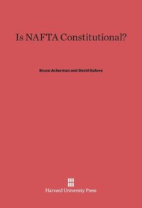 cover of the book Is NAFTA Constitutional?