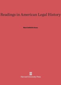 cover of the book Readings in American Legal History