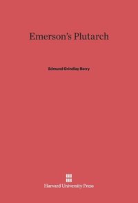 cover of the book Emerson’s Plutarch