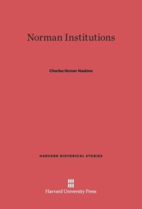 cover of the book Norman Institutions