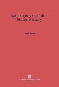 cover of the book Bankruptcy in United States History