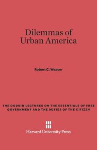 cover of the book Dilemmas of Urban America