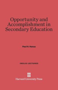 cover of the book Opportunity and Accomplishment in Secondary Education