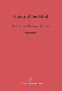 cover of the book Colors of the Mind: Conjectures on Thinking in Literature