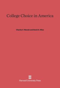 cover of the book College Choice in America