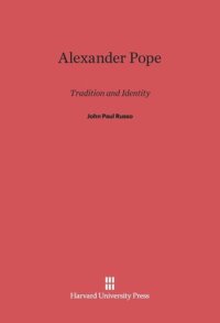 cover of the book Alexander Pope: Tradition and Identity