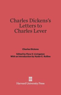 cover of the book Charles Dickens’s Letters to Charles Lever