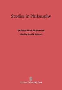 cover of the book Studies in Philosophy