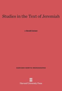 cover of the book Studies in the Text of Jeremiah