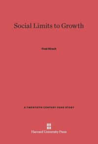 cover of the book Social Limits to Growth