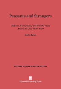 cover of the book Peasants and Strangers: Italians, Rumanians, and Slovaks in an American City, 1890-1950