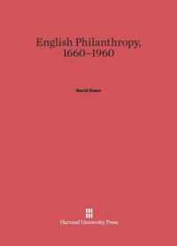 cover of the book English Philanthropy, 1660-1960