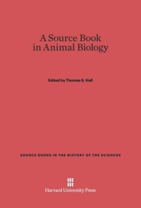 cover of the book A Source Book in Animal Biology