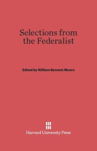 cover of the book Selections from the Federalist