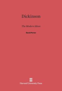 cover of the book Dickinson: The Modern Idiom