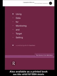 cover of the book Using Data for Monitoring and Target Setting: A Practical Guide for Teachers 