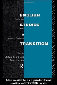 cover of the book English Studies in Transition: Papers from the Inaugural Conference of the European Society for the Study of English