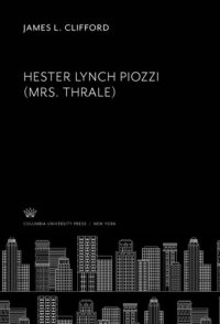 cover of the book Hester Lynch Piozzi (Mrs. Thrale)