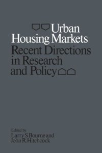 cover of the book Urban Housing Markets: Recent Directions in Research and Policy